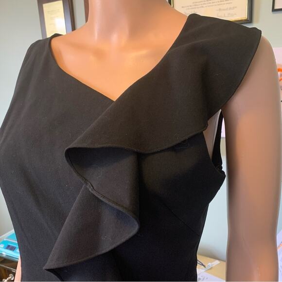 Kenneth Cole NY Ruffled Sleeveless Dress Sz 2 - Picture 2 of 3